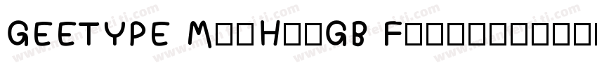 GEETYPE MeiHeiGB Flash字体转换